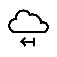 Cloud Flow Icon Set – Vector, Outline, Data, Network, Technology, Server, Workflow, Cloud