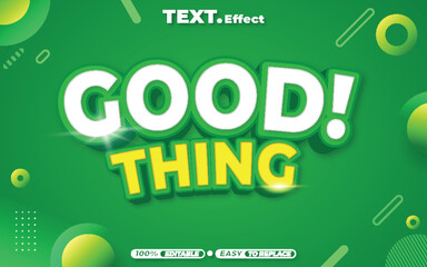Stylish vector 3d text effect design with green background