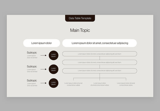 Minimalist Data Table Infographic Template