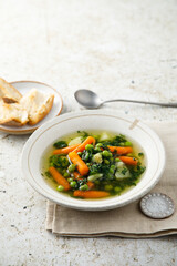 Homemade minestrone soup