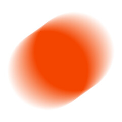 orange sphere  motion blur isolated on white background