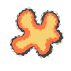 vector illustration of an abstract background. Halftone color orange black and yellow 