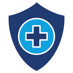 Obraz premium Prevention Flat Blue Icon