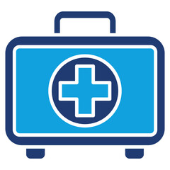 Obraz premium Medicine Box Flat Blue Icon