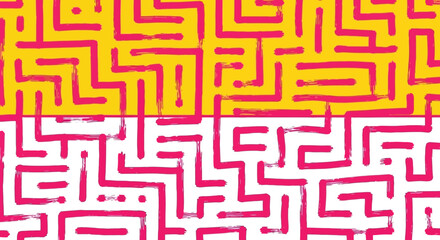 Abstract Geometric Maze Design A Colorful and Playful Pattern for Creative Projects