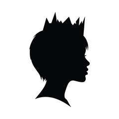 Silhouette of a woman with a crown