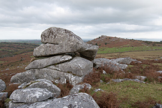Hawk's Tor from Trewortha Tor Bodmin Moor Cornwall