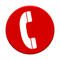 Telefon Icon auf rotem Button