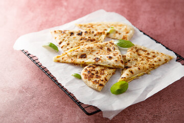 Traditional homemade naan bread