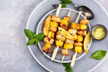 Seafood delicacy,fried sea scallops.