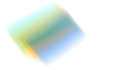 A vibrant, multicolored gradient shifts across a rounded square shape on black background.