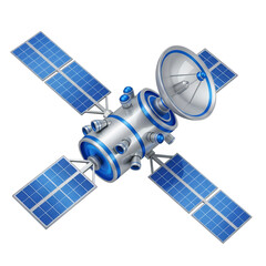Communication Satellite Device on transparent background