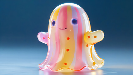 Cute Pink and Yellow Glass Ghosts