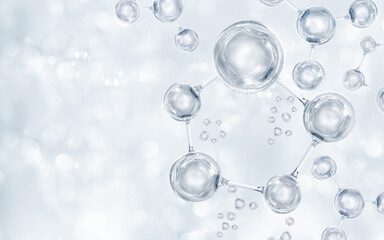 bubble molecule background for cosmetics product