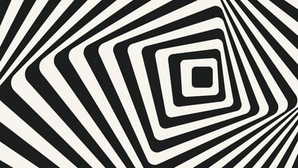 Black and white abstract striped lines optical illusion background design.