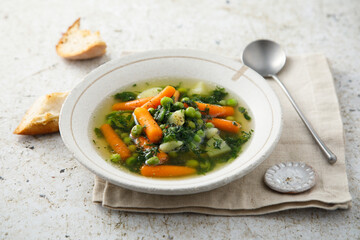 Homemade minestrone soup