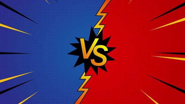 Dynamic Comic Style Versus VS Fight Screen