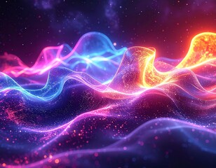 Abstract Light Waves&mdash;Futuristic Technology Motion Background