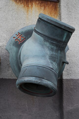 消火栓。消火用ホースの差込口。