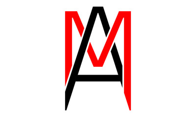 Letter MA icon logo design