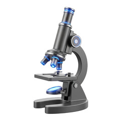 Modern Lab Microscope on transparent background