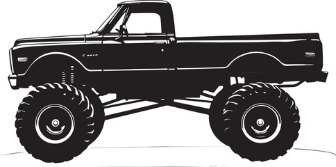 Big Wheel Truck Line Drawing