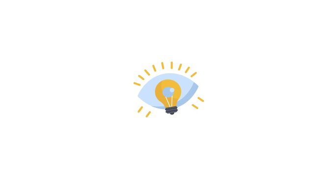 Animated vision icon for ideas Ideal for creativity designs innovation themes vision branding vision promotions and concept graphics.