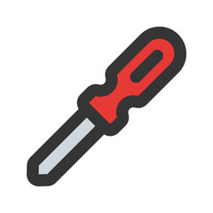 screwdriver flat line icon