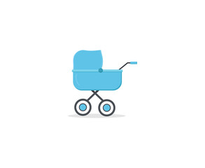 Baby stroller icon. Vector illustration 