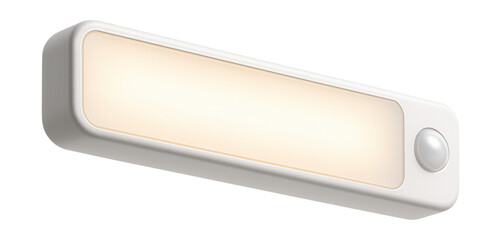Motion-sensor LED light for under-bed use, providing a soft glow at night.