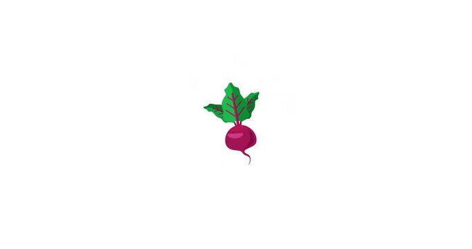 Animated beetroot icon for food Ideal for culinary designs nutrition themes health branding beetroot promotions and dietary graphics.