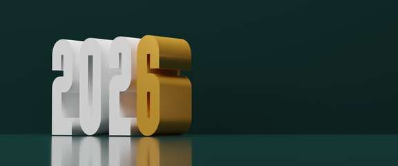 2026 new year target audience concept, Business target and goals, investment success strategy,growth in new 2026 year. Graphs business success strategy plan idea on target dart with arrow. 3d render