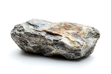 Fototapeta premium Rough Textured Natural Stone With Gray And Brown Mineral Deposits On A Transparent Background