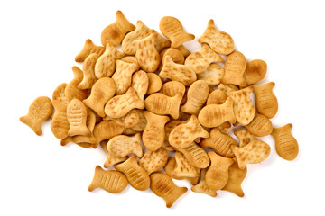 Fish Shaped Crackers, isolated on white background