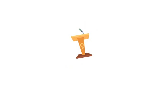Animated lectern icon for education Ideal for presentation designs teaching themes education branding lectern promotions and academic graphics.