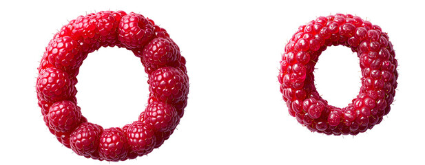 Creative Food Typography with Raspberry Letter O