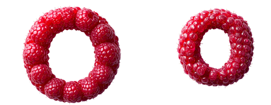 Creative Food Typography with Raspberry Letter O