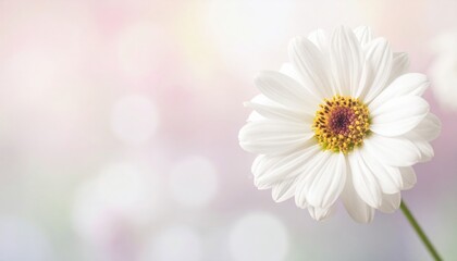 Obraz premium Captivating bloom of a white flower serene garden photography soft focus close-up nature's beauty unveiled