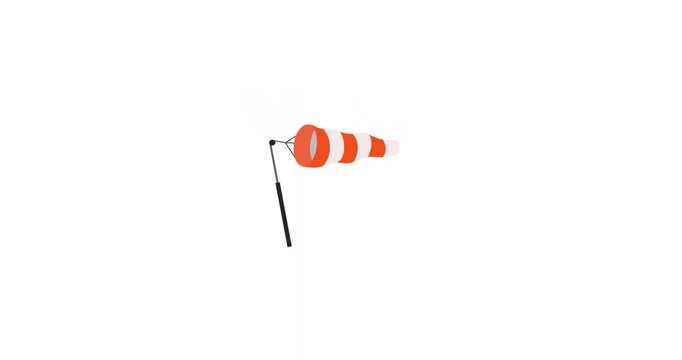 Animated windsock icon for aviation Ideal for travel designs weather themes aviation branding windsock promotions and journey graphics.