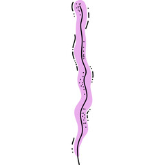 A Wavy Pink Line Illustration Designed Specifically for Various Creative Projects and Uses