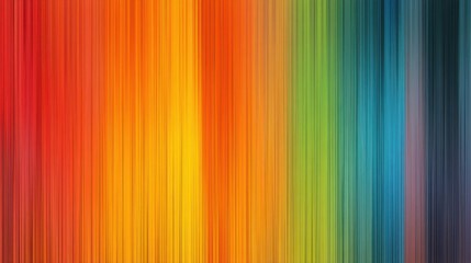 A vibrant abstract gradient transitions from warm reds and oranges to cool blues and indigos through vertical streaks,