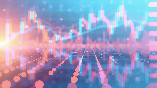 Abstract Financial Chart - Data Analysis and Market Trends.