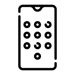 lock pattern line icon