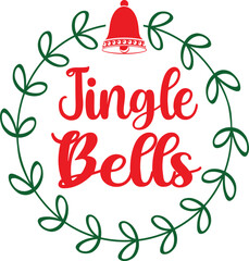 Obraz premium Jingle Bells Christmas Funny T-Shirt Design | Holiday Quote SVG for Santa Squad & Family Matching Pajama Outfit