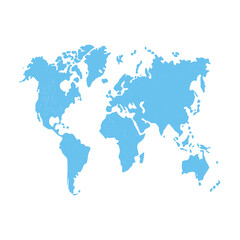 Minimalist World Map Line Art Illustration