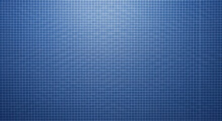 Blue small square grid pattern texture background with soft light gradient from top