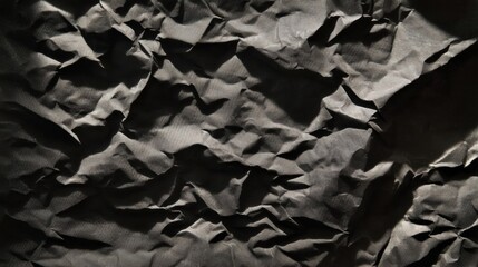 A crumpled piece of cloth texture with intricate creases and folds throughout,