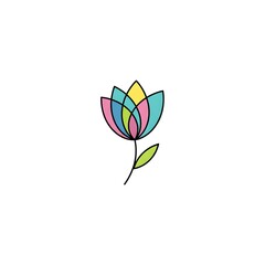 abstract colorful flower