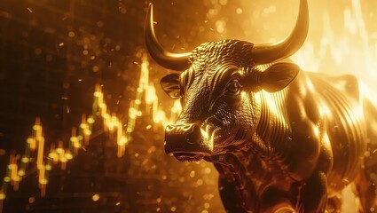 Golden Bull Market - Financial Growth and Investment Success.