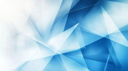 Obraz premium Light blue shades abstract geometric design with overlapping translucent triangles creating smooth and modern background with soft gradients and dynamic shapes